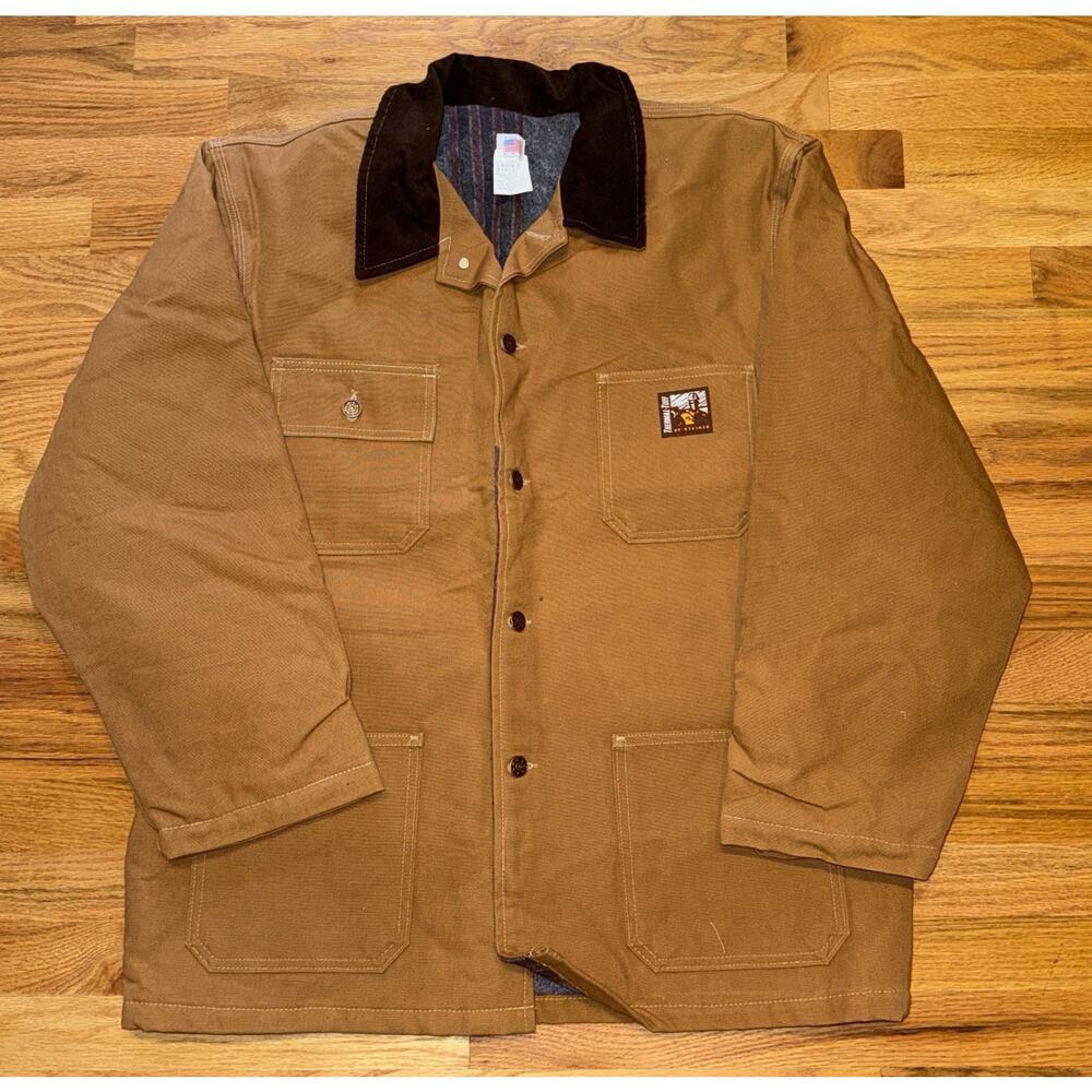 New Vintage Thermal-Tuff by Steiner Quilt Lined Work Jacket Coat USA Union Sz LG